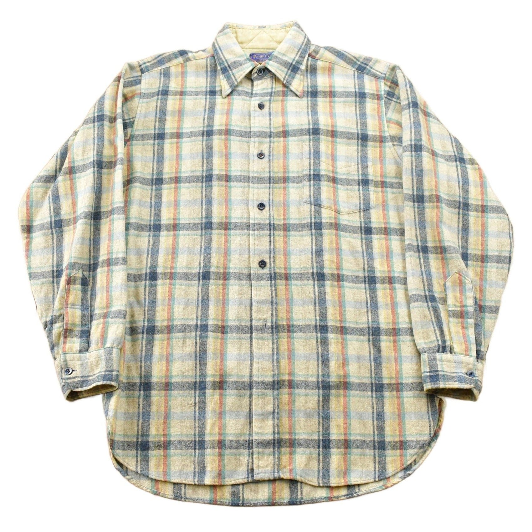 Pendleton Clothing > Men's Clothing > Shirts & Tees > Oxfords & Button Downs Vintage 1980s Pendleton Plaid Button Up Shirt Men's Medium