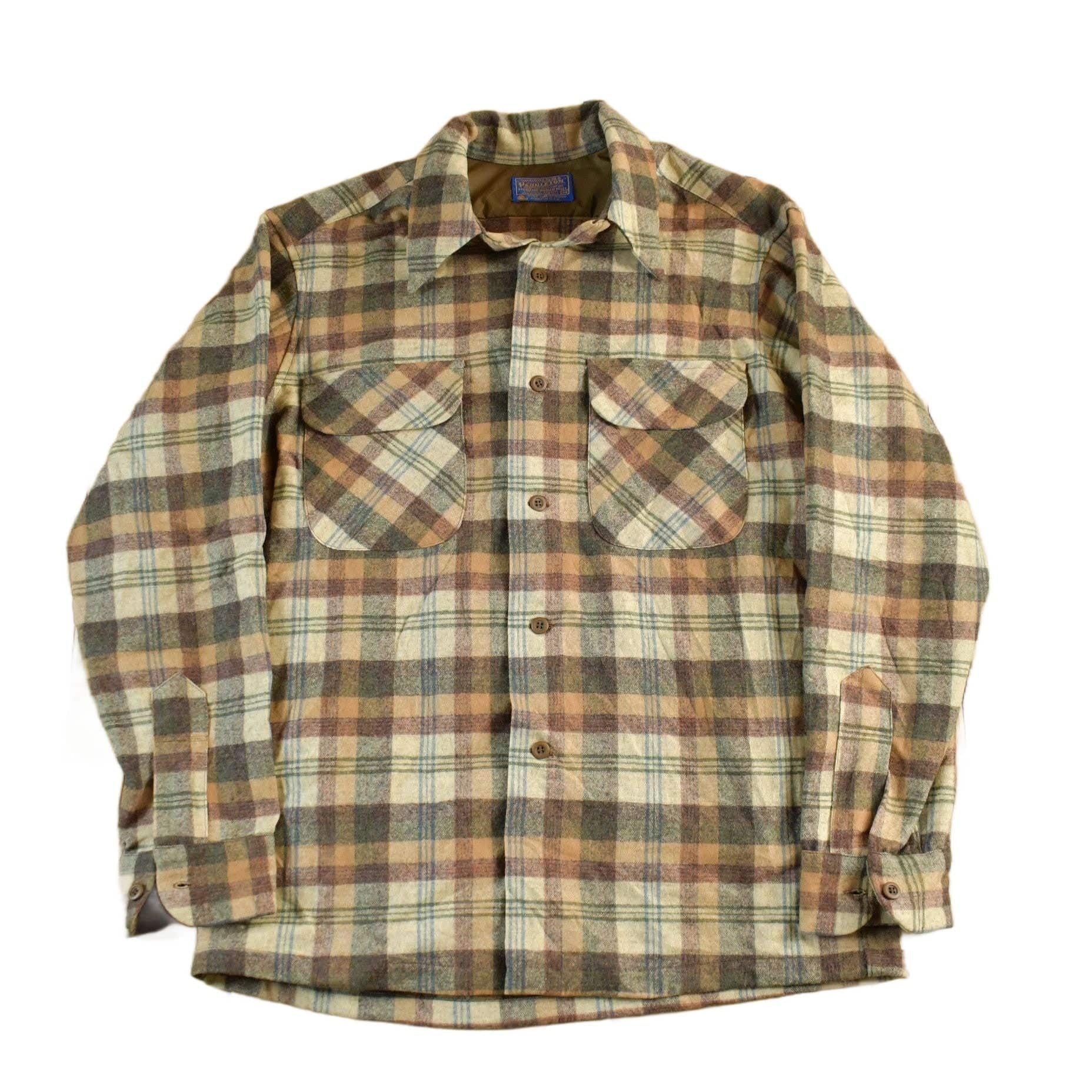 Pendleton Clothing > Men's Clothing > Shirts & Tees > Oxfords & Button Downs Vintage 1980s Pendleton Wool Flannel Shirt Men's Medium