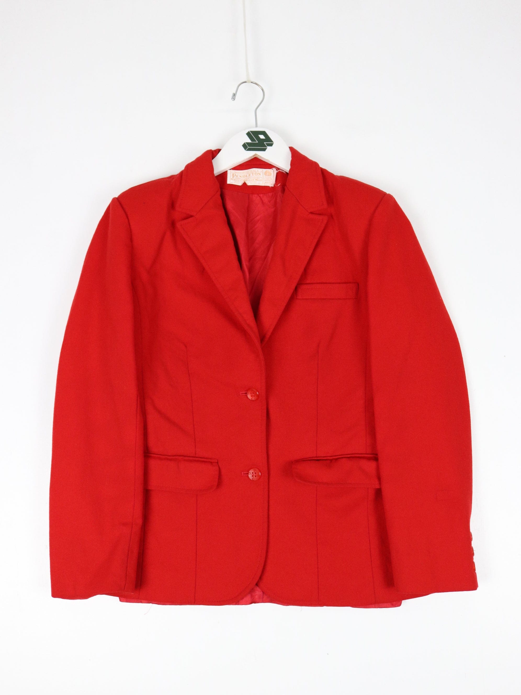 Pendleton Jacket Womens Small Red Wool Blazer Coat Casual Proper