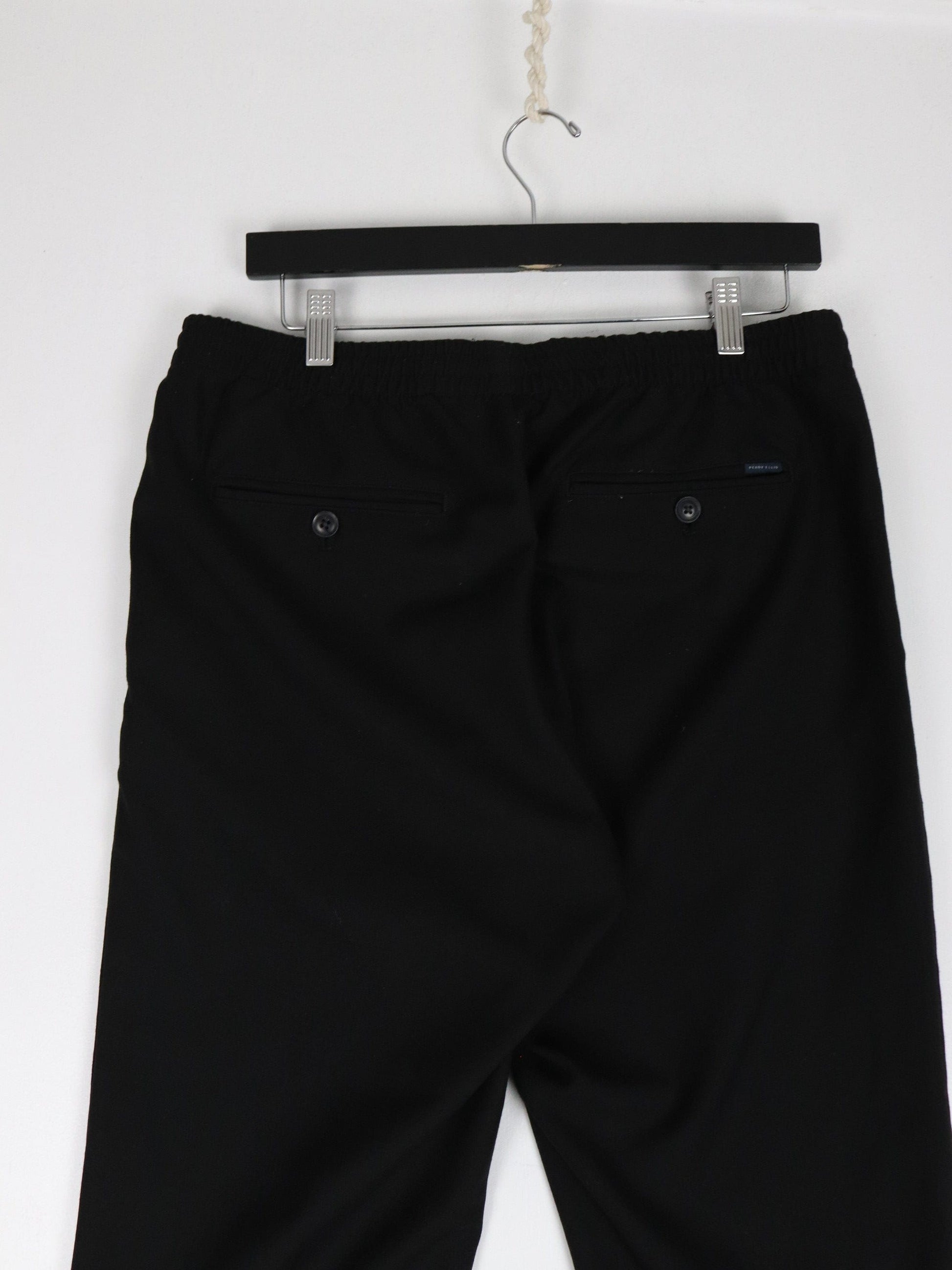Perry Ellis Pants Mens Medium Black Very Slim Fit Trousers