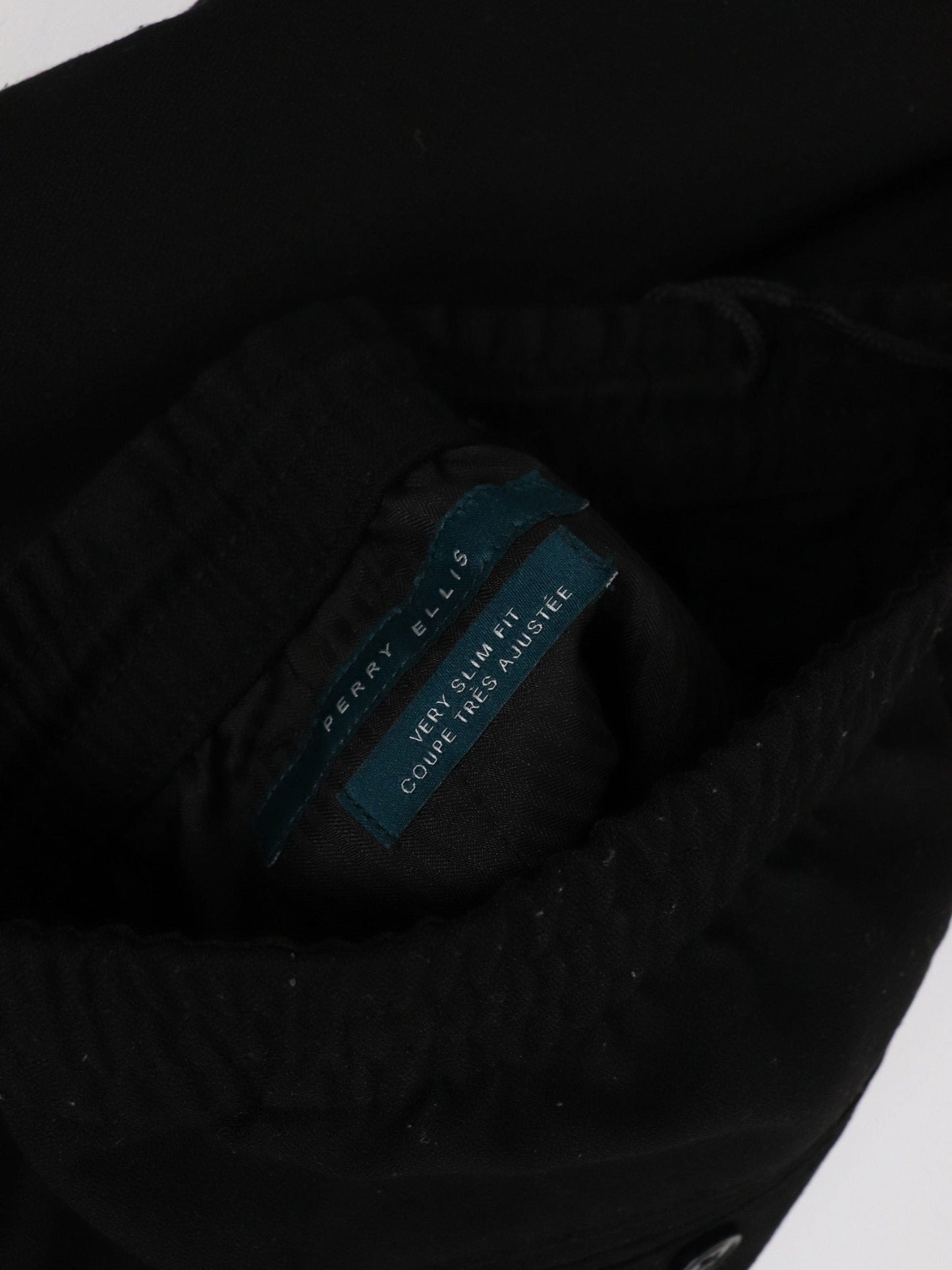 Perry Ellis Pants Mens Medium Black Very Slim Fit Trousers