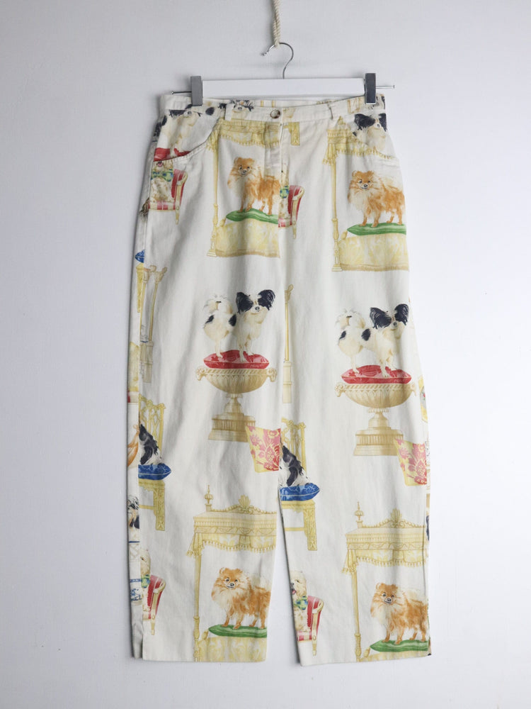 Pine Cove Pants Youth 6 White Dog from propervintagecanada