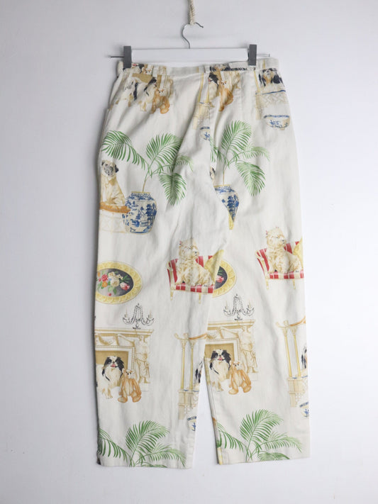 Pine Cove Pants Youth 6 White Dog