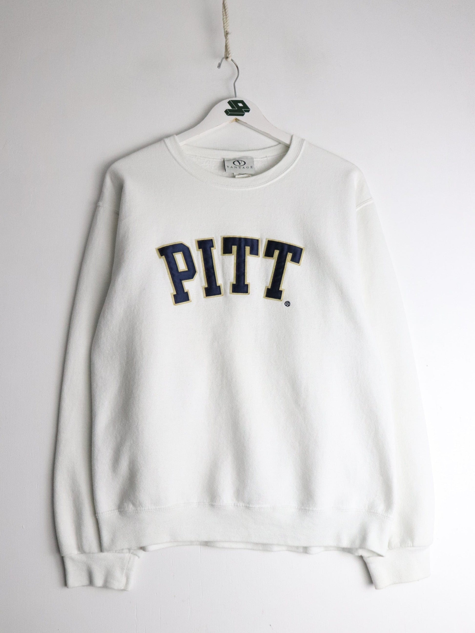 Pittsburgh Panthers Sweatshirt Mens Medium White Collegiate from propervintagecanada
