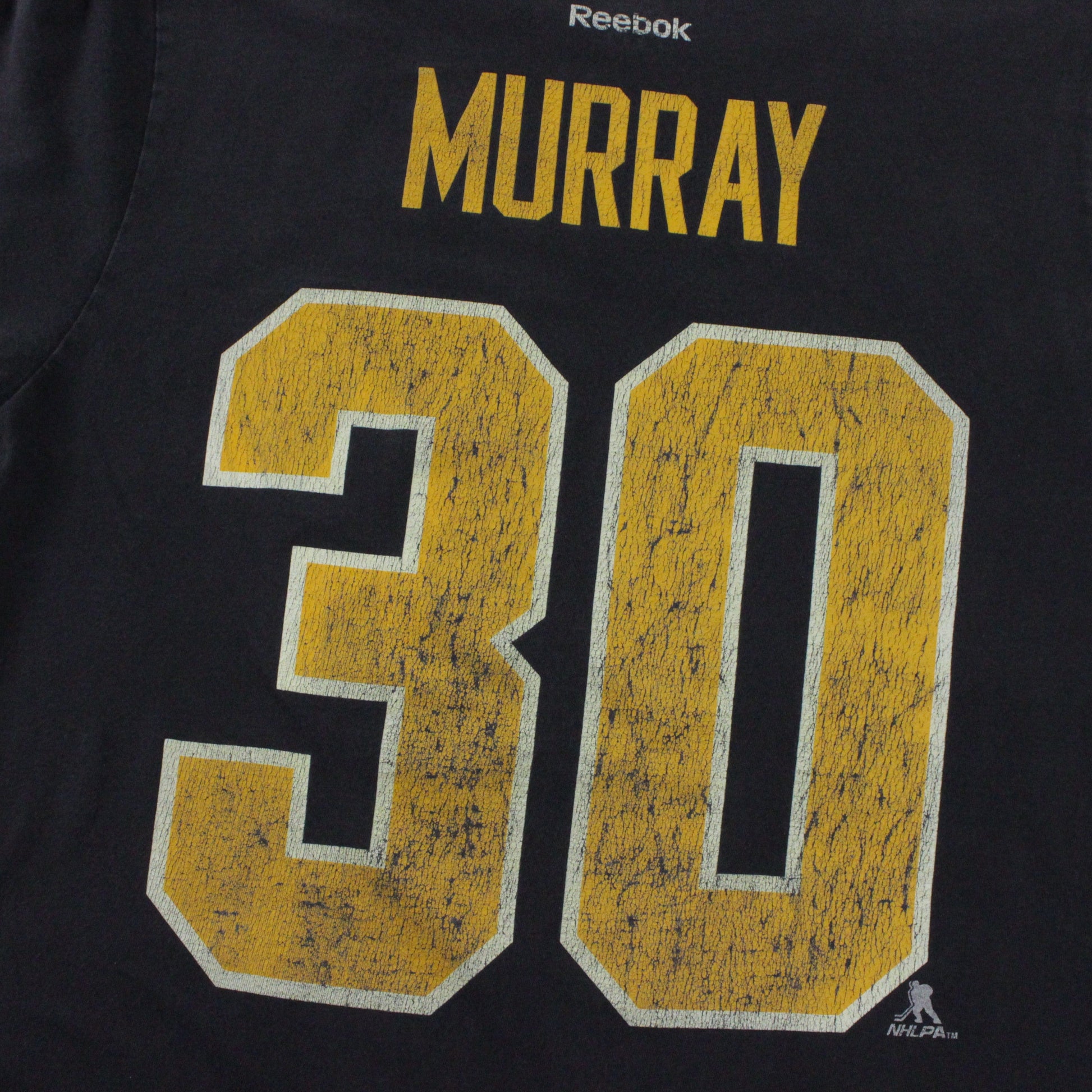 Pittsburgh Penguins Matt Murray T Shirt Mens Medium Black Reebok NHL Stanley Cup