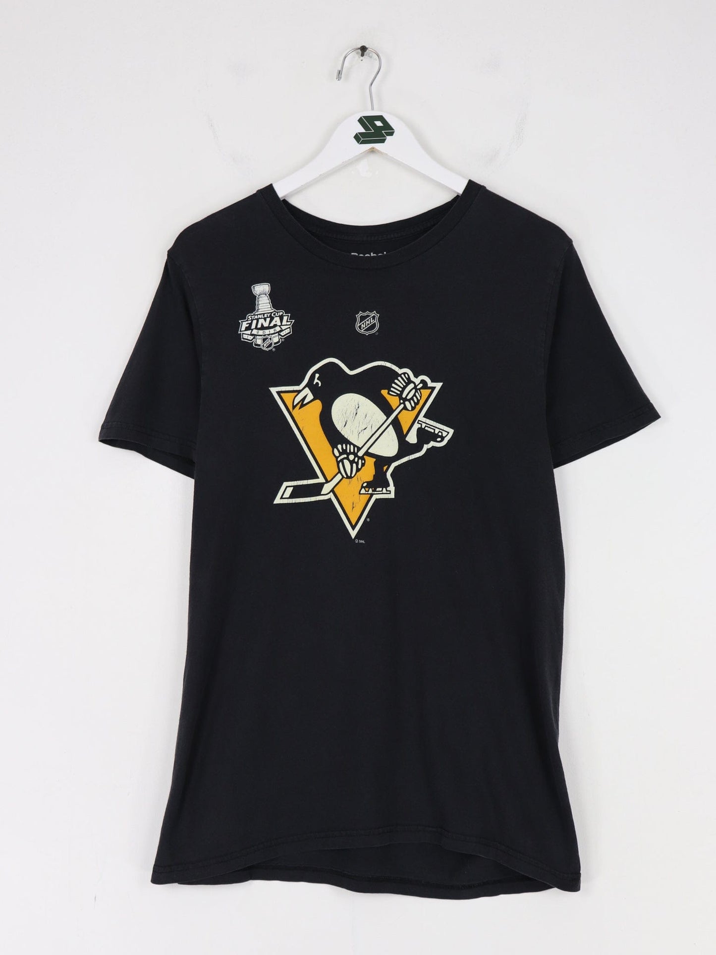 Pittsburgh Penguins Matt Murray T Shirt Mens Medium Black Reebok NHL Stanley Cup