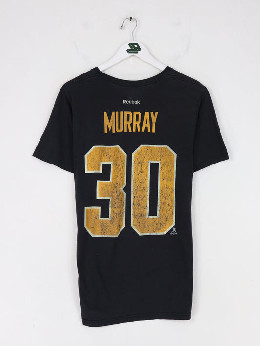 Pittsburgh Penguins Matt Murray T Shirt Mens Medium Black Reebok NHL Stanley Cup