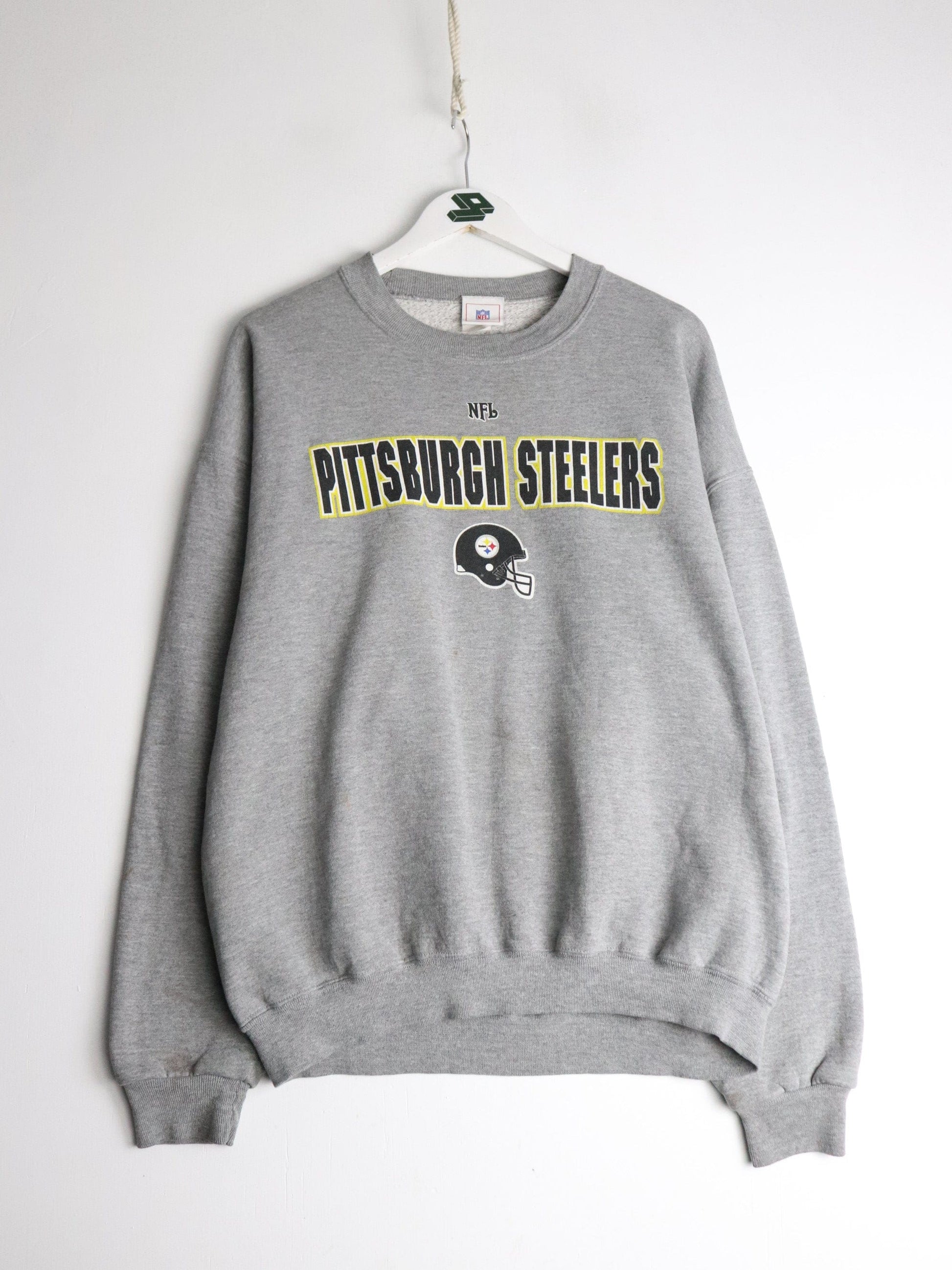 Pittsburgh Steelers Sweatshirt Mens Large Grey NFL from propervintagecanada