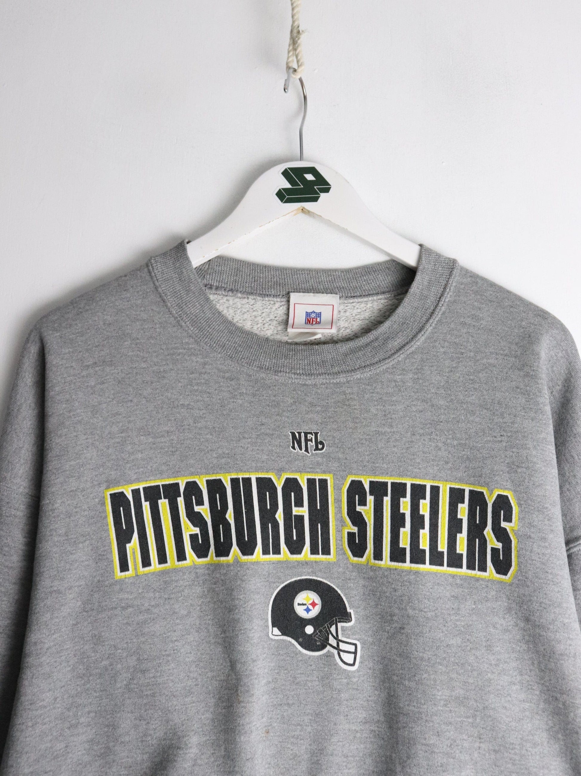 Pittsburgh Steelers Sweatshirt Mens Large Grey NFL from propervintagecanada