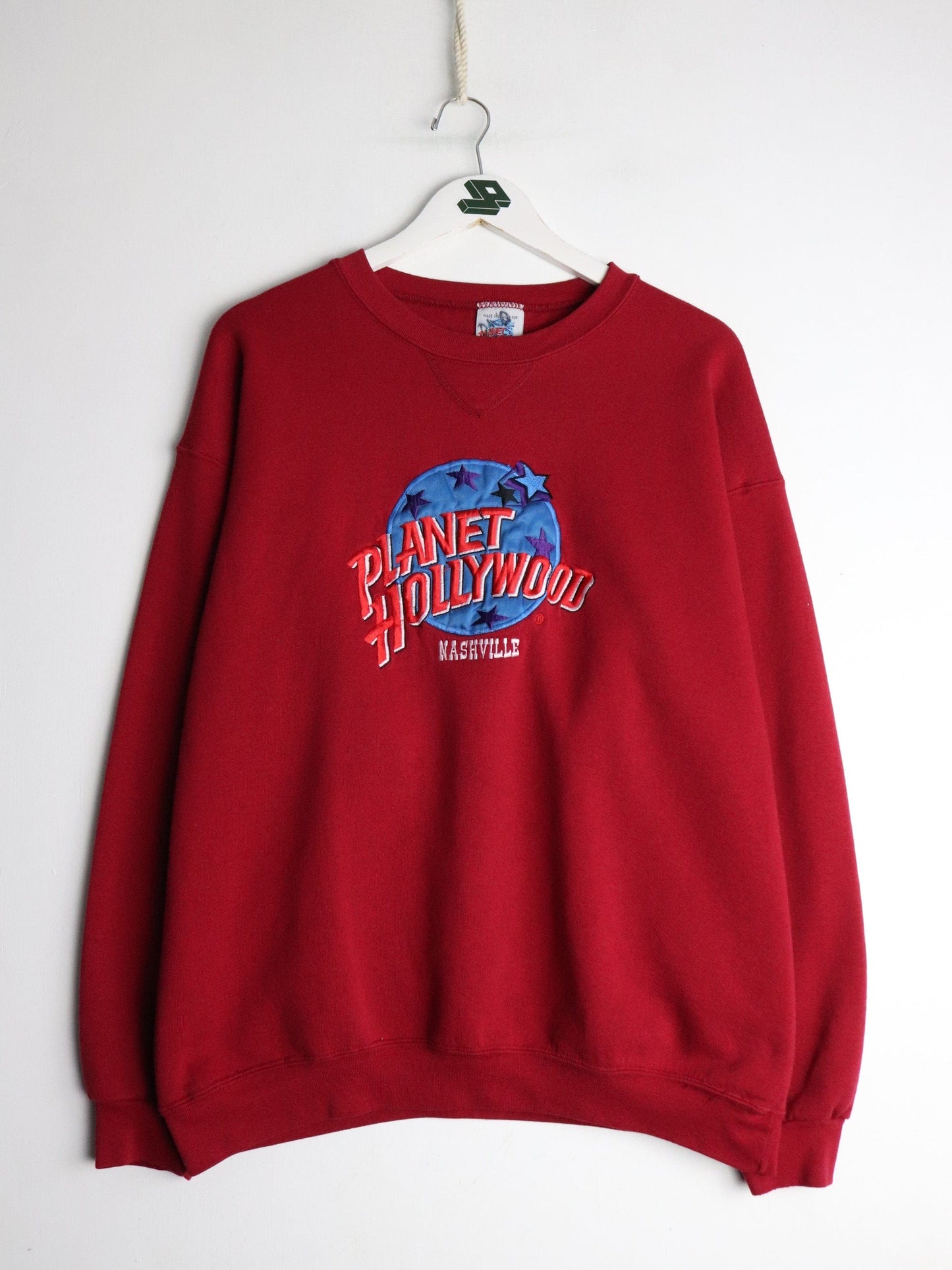 Planet Hollywood Sweatshirts & Hoodies Vintage Planet Hollywood Sweatshirt Mens XL Red Nashville