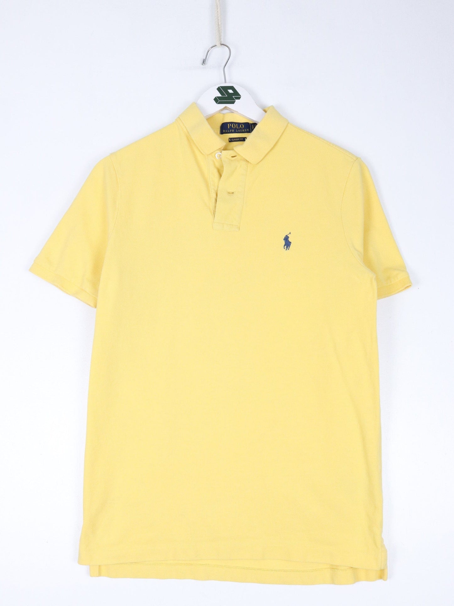 Polo Button Up Shirts Ralph Lauren Polo Shirt Mens Small Yellow Pony Casual