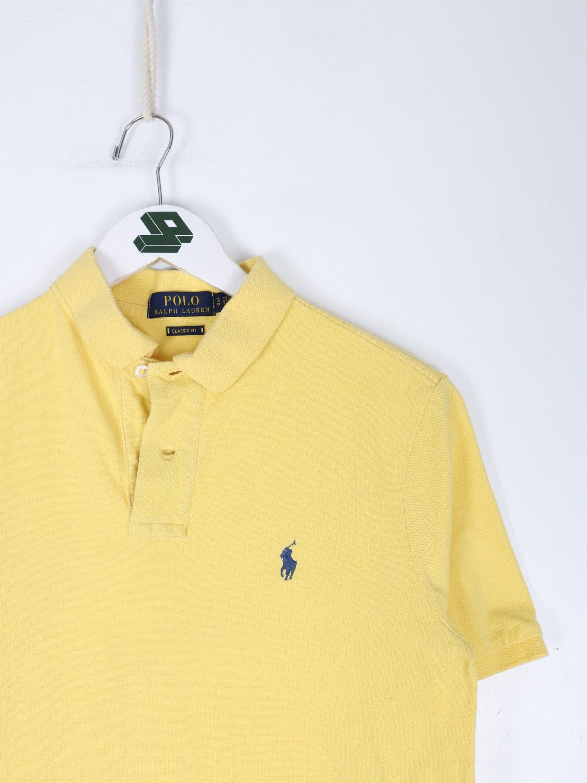 Polo Button Up Shirts Ralph Lauren Polo Shirt Mens Small Yellow Pony Casual