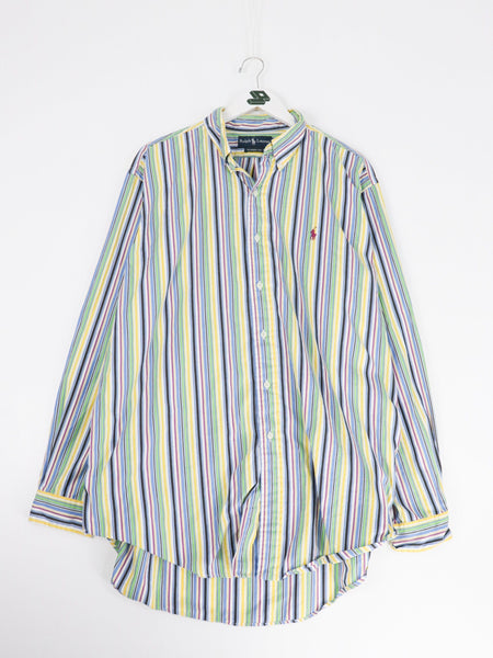 Vintage Polo Ralph Lauren Shirt Mens XL Striped Button Up Casual