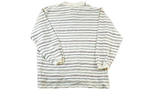 Polo Clothing > Gender Neutral Adult Clothing > Hoodies & Sweatshirts > Sweatshirts Vintage 1990s Chaps Ralph Lauren Knit Abstract Pattern Quarter Button Sweater Men's XL
