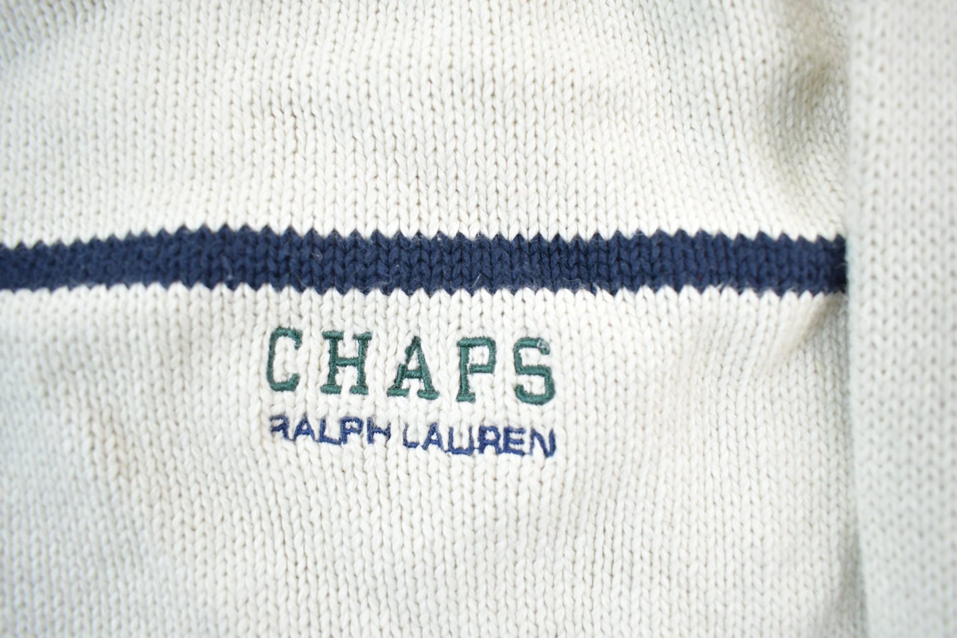 Polo Clothing > Gender Neutral Adult Clothing > Hoodies & Sweatshirts > Sweatshirts Vintage 1990s Chaps Ralph Lauren Knit Crewneck Sweater Men's Large