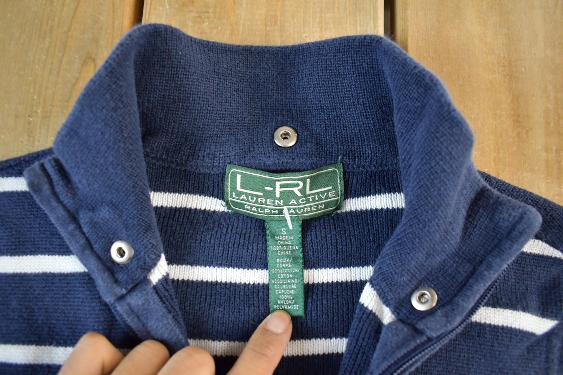 Polo Clothing > Gender Neutral Adult Clothing > Hoodies & Sweatshirts > Sweatshirts Vintage 1990s Lauren Ralph Lauren Active Knit Full Zip Sweater Women's Small