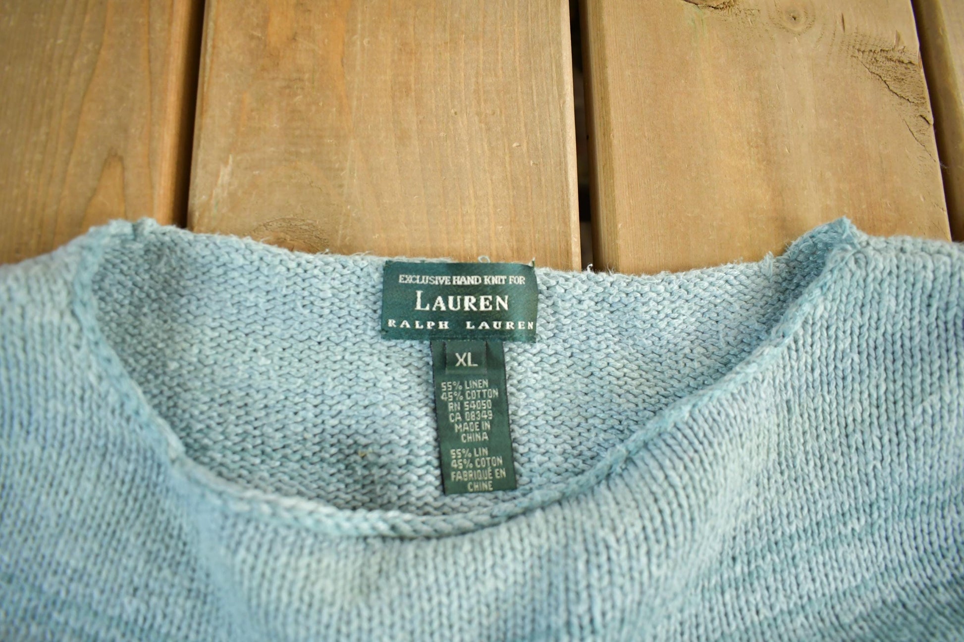 Polo Clothing > Gender Neutral Adult Clothing > Hoodies & Sweatshirts > Sweatshirts Vintage 1990s Lauren Ralph Lauren Knit Crewneck Sweater Women's XL