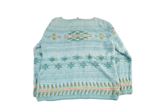 Polo Clothing > Gender Neutral Adult Clothing > Hoodies & Sweatshirts > Sweatshirts Vintage 1990s Lauren Ralph Lauren Knit Crewneck Sweater Women's XL