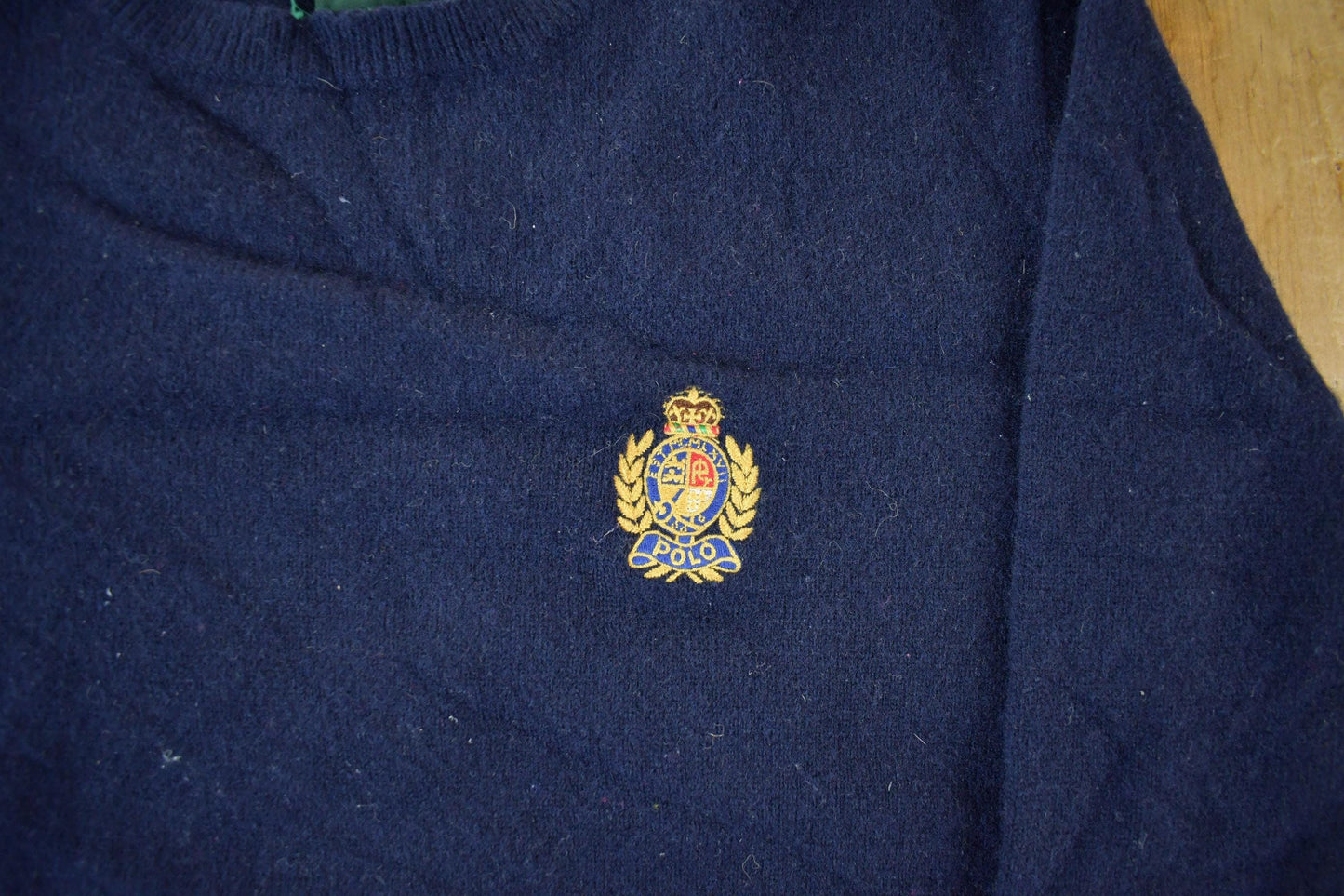 Polo Clothing > Gender Neutral Adult Clothing > Hoodies & Sweatshirts > Sweatshirts Vintage 1990s Polo By Ralph Lauren Lambswool Knit V Neck Sweater Youth XL