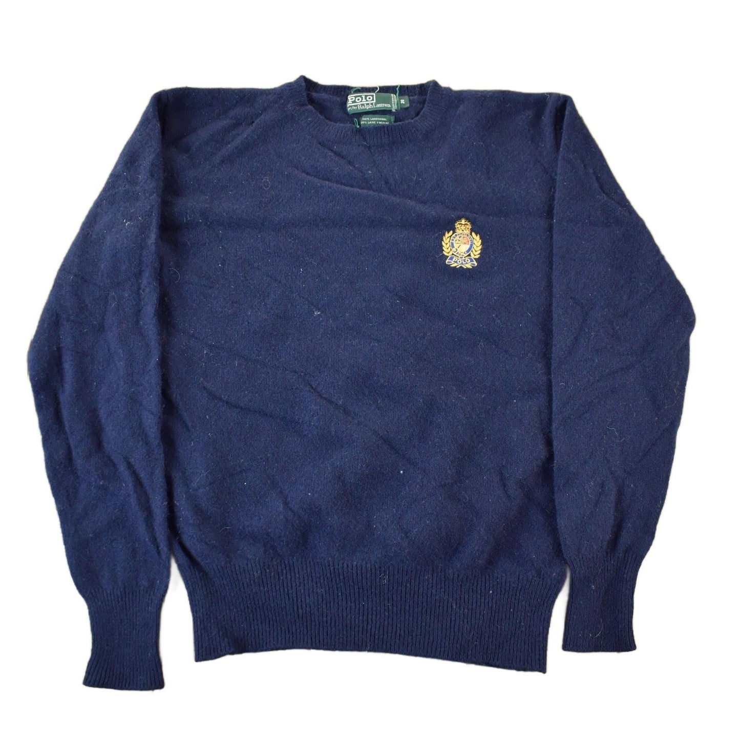Polo Clothing > Gender Neutral Adult Clothing > Hoodies & Sweatshirts > Sweatshirts Vintage 1990s Polo By Ralph Lauren Lambswool Knit V Neck Sweater Youth XL