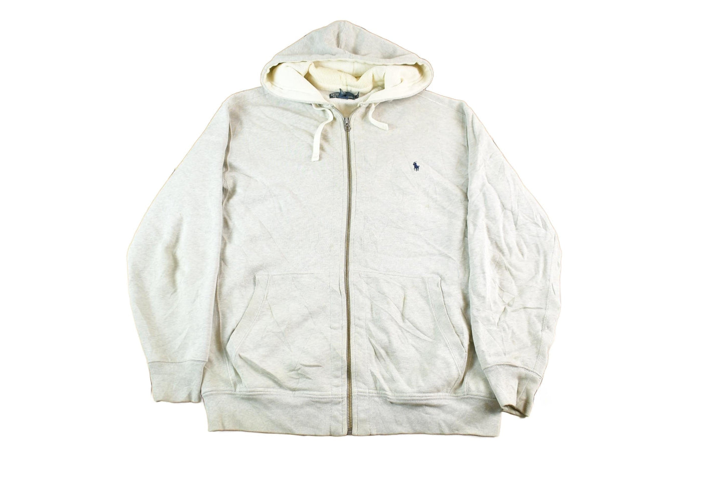 Polo Clothing > Gender Neutral Adult Clothing > Hoodies & Sweatshirts > Sweatshirts Vintage 1990s Polo Ralph Lauren Thermal Lined Full Zip Hoodie Men's XL Tall