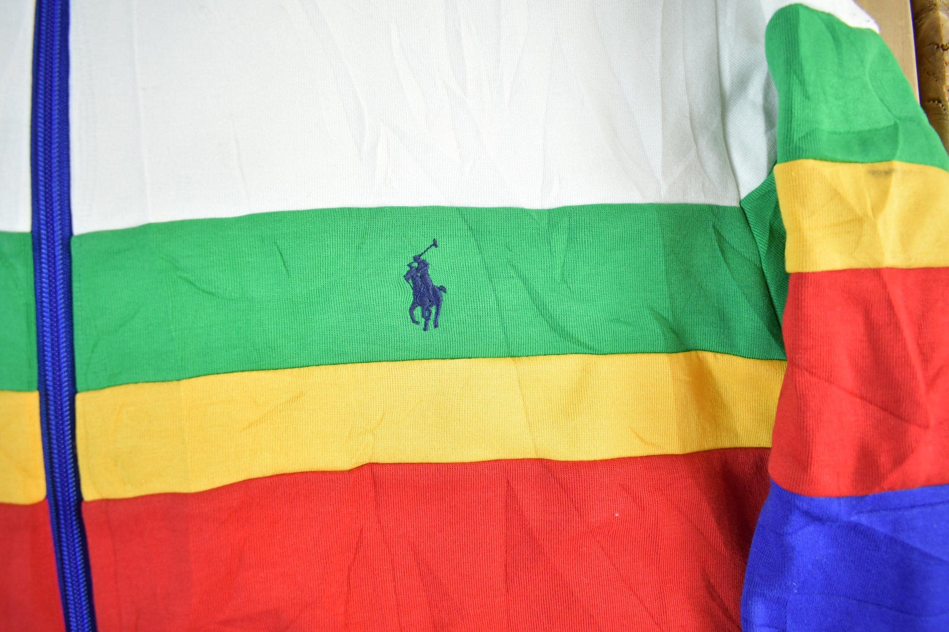 Polo Clothing > Gender Neutral Adult Clothing > Hoodies & Sweatshirts > Sweatshirts Vintage 1990s Polo Ralph Lauren Track Jacket Men's XL