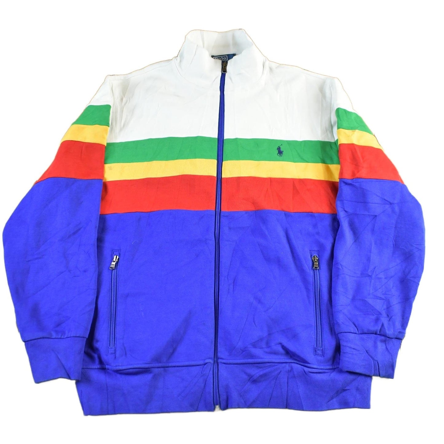 Polo Clothing > Gender Neutral Adult Clothing > Hoodies & Sweatshirts > Sweatshirts Vintage 1990s Polo Ralph Lauren Track Jacket Men's XL