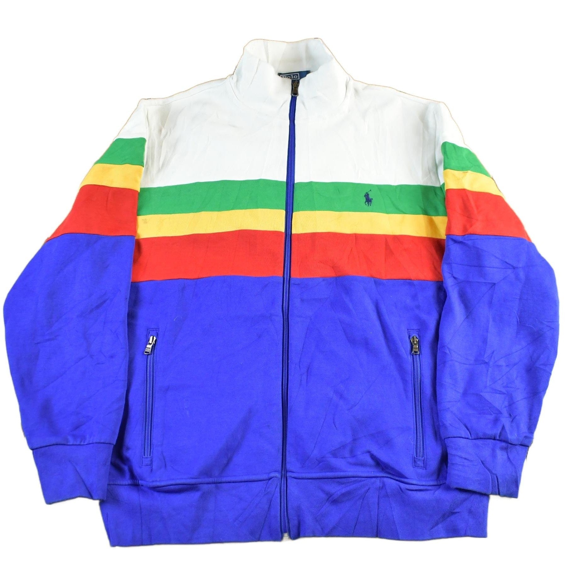 Polo Clothing > Gender Neutral Adult Clothing > Hoodies & Sweatshirts > Sweatshirts Vintage 1990s Polo Ralph Lauren Track Jacket Men's XL
