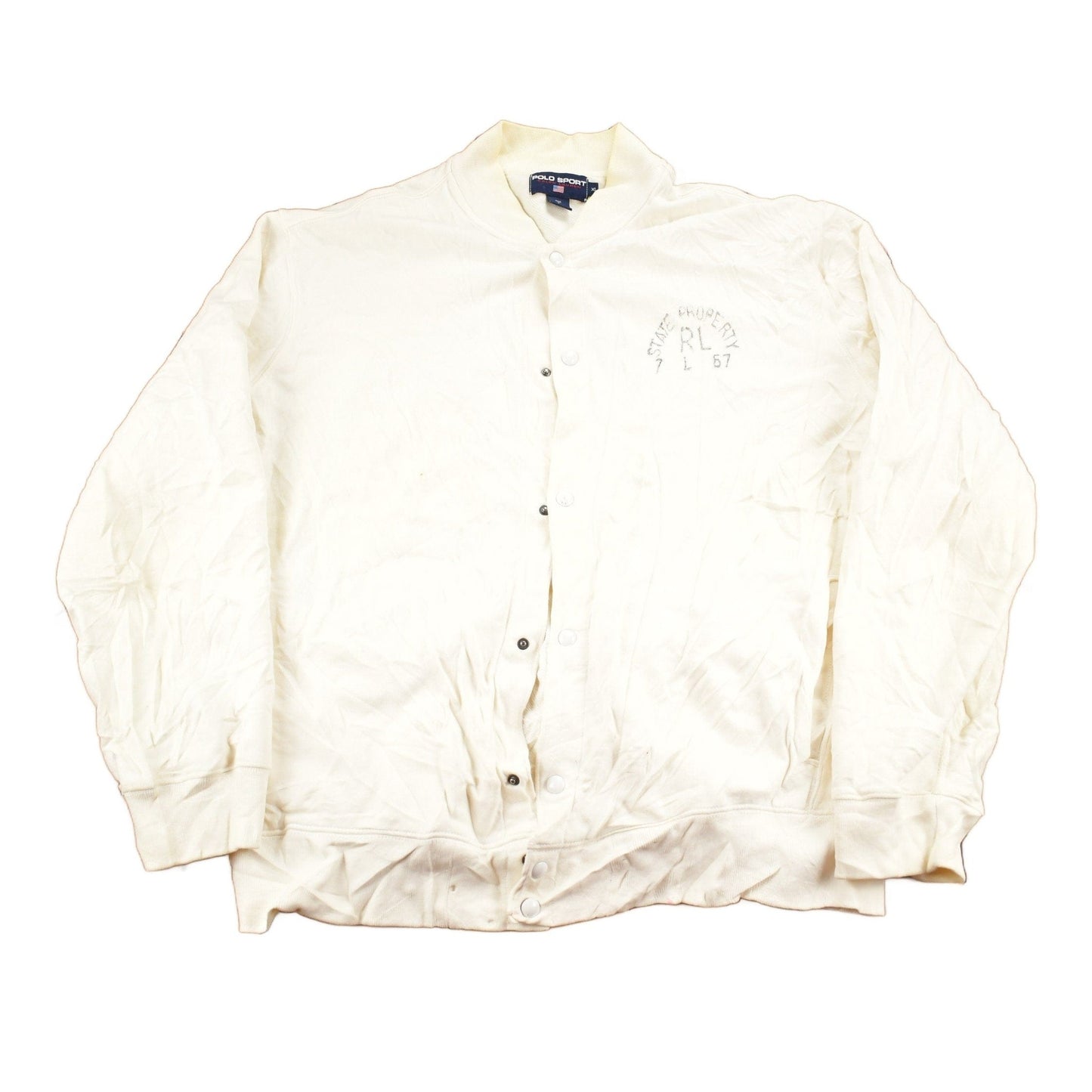 Polo Clothing > Gender Neutral Adult Clothing > Hoodies & Sweatshirts > Sweatshirts Vintage 1990s Polo Sport Ralph Lauren Snap Button Sweatshirt Men's XL