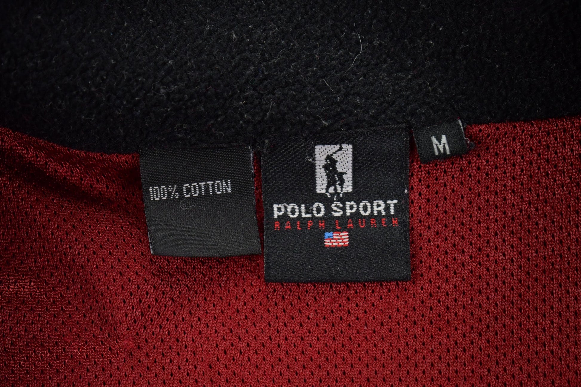 Polo Clothing > Gender Neutral Adult Clothing > Hoodies & Sweatshirts > Sweatshirts Vintage 1990s Ralph Lauren Polo Sport Zip Up Fleece Sweater Men's M-L