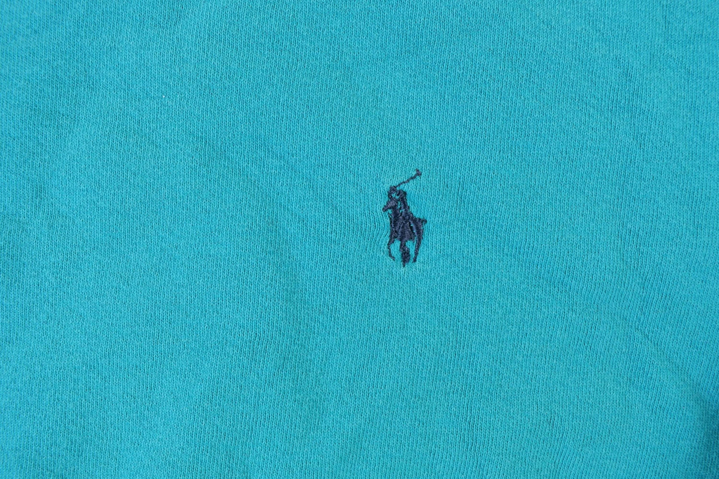 Polo Clothing > Gender Neutral Adult Clothing > Hoodies & Sweatshirts > Sweatshirts Vintage 1990s Ralph Lauren Teal Boxy Crewneck Sweatshirt Men's Large