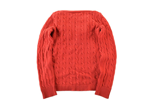 Polo Clothing > Gender Neutral Adult Clothing > Hoodies & Sweatshirts > Sweatshirts Vintage 2000s Lauren Ralph Lauren Knit Crewneck Sweater Women's Small
