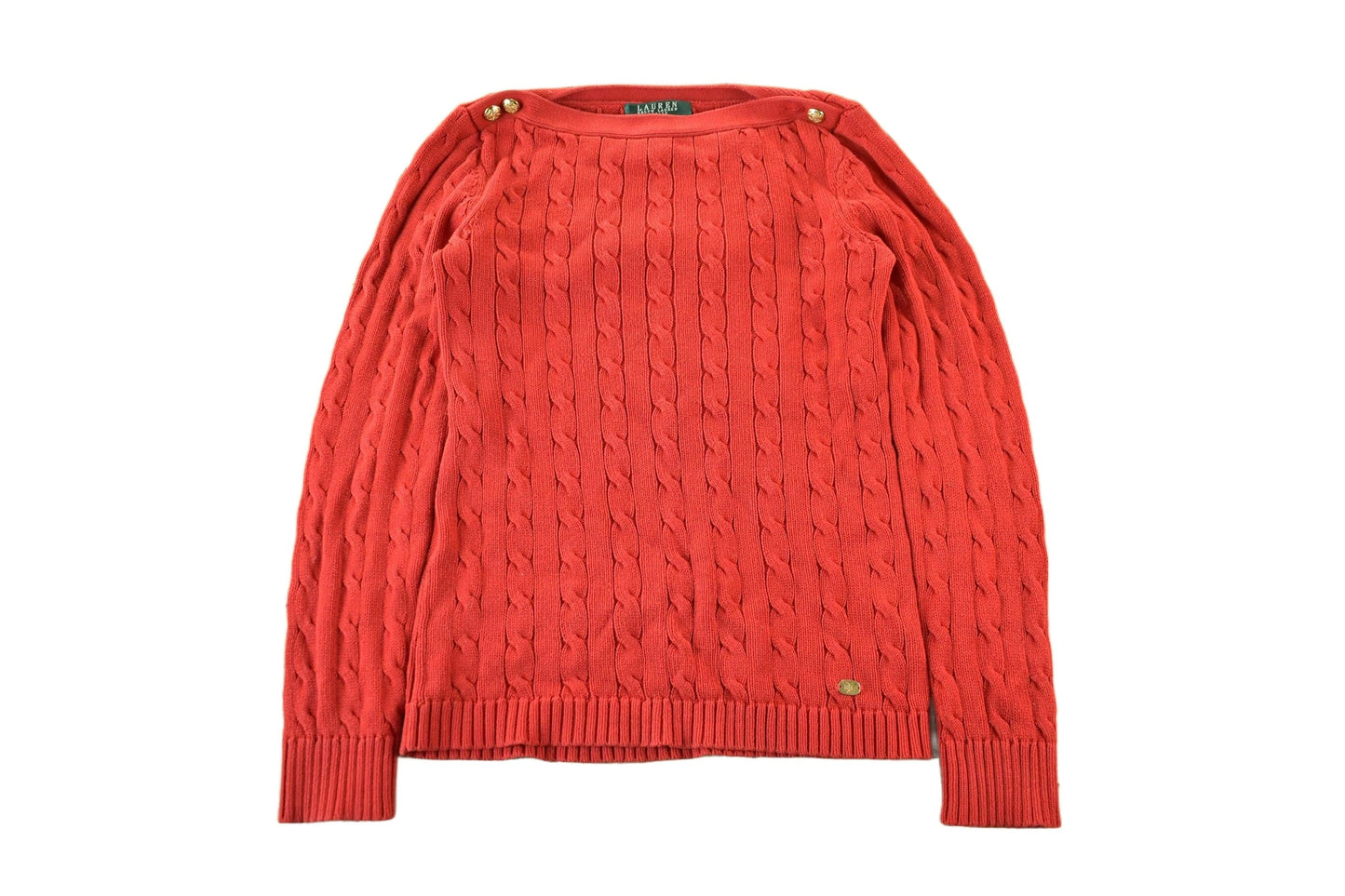 Polo Clothing > Gender Neutral Adult Clothing > Hoodies & Sweatshirts > Sweatshirts Vintage 2000s Lauren Ralph Lauren Knit Crewneck Sweater Women's Small