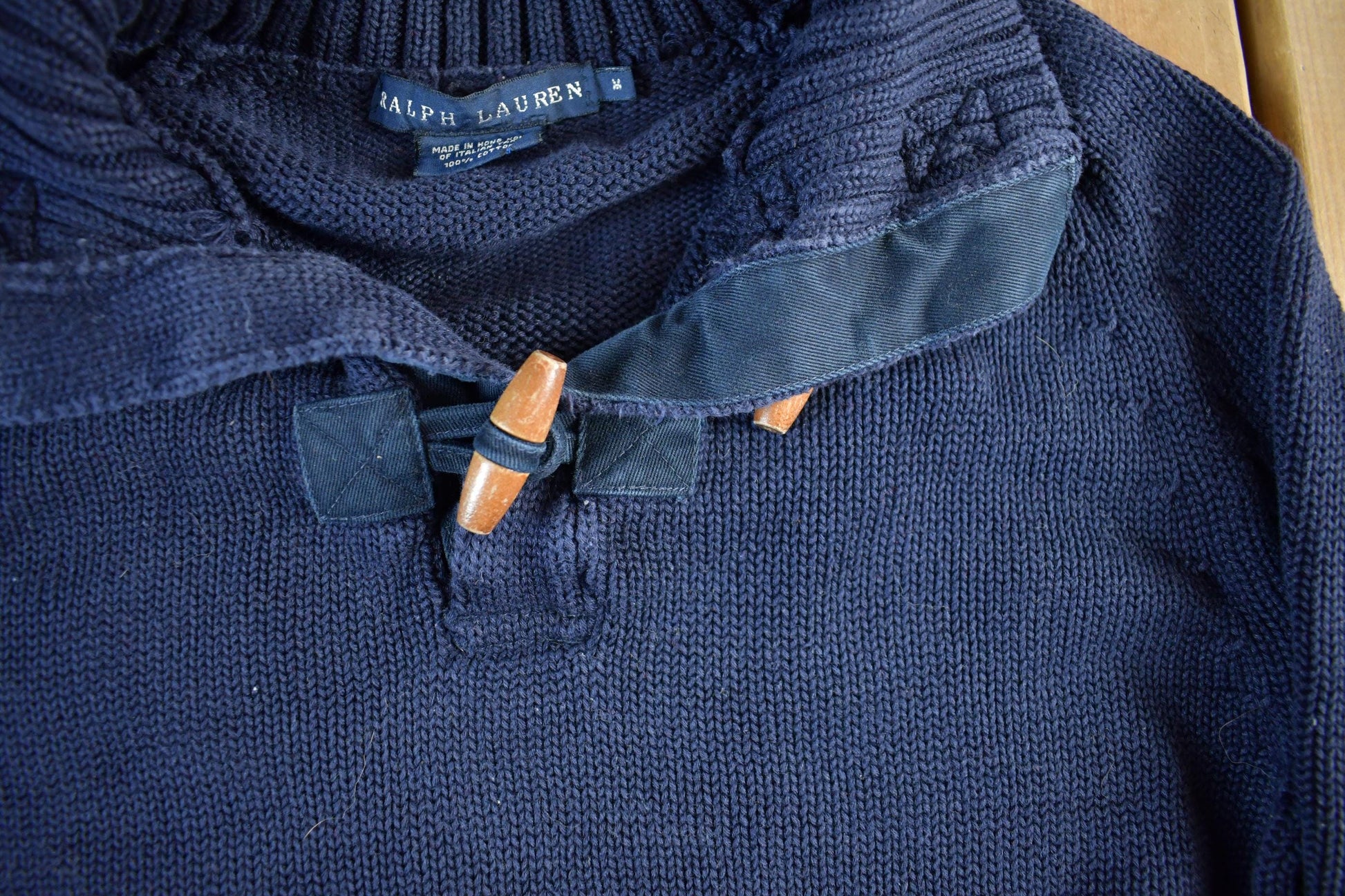 Polo Clothing > Gender Neutral Adult Clothing > Hoodies & Sweatshirts > Sweatshirts Vintage 2000s Ralph Lauren Knit Fish Hook Sweater Women's XS