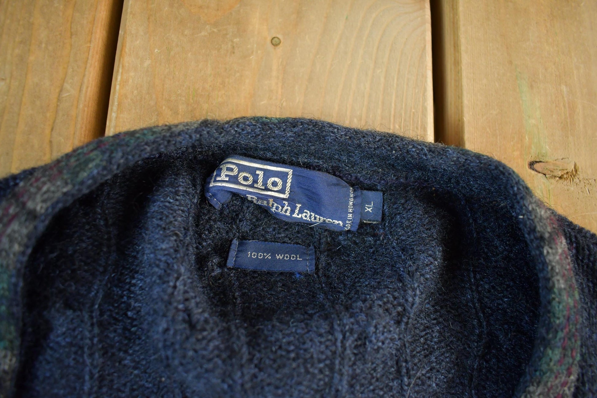 Polo Clothing > Gender Neutral Adult Clothing > Hoodies & Sweatshirts > Sweatshirts Vintage 90s Polo Ralph Lauren Wool Knit Cardigan Men's XL