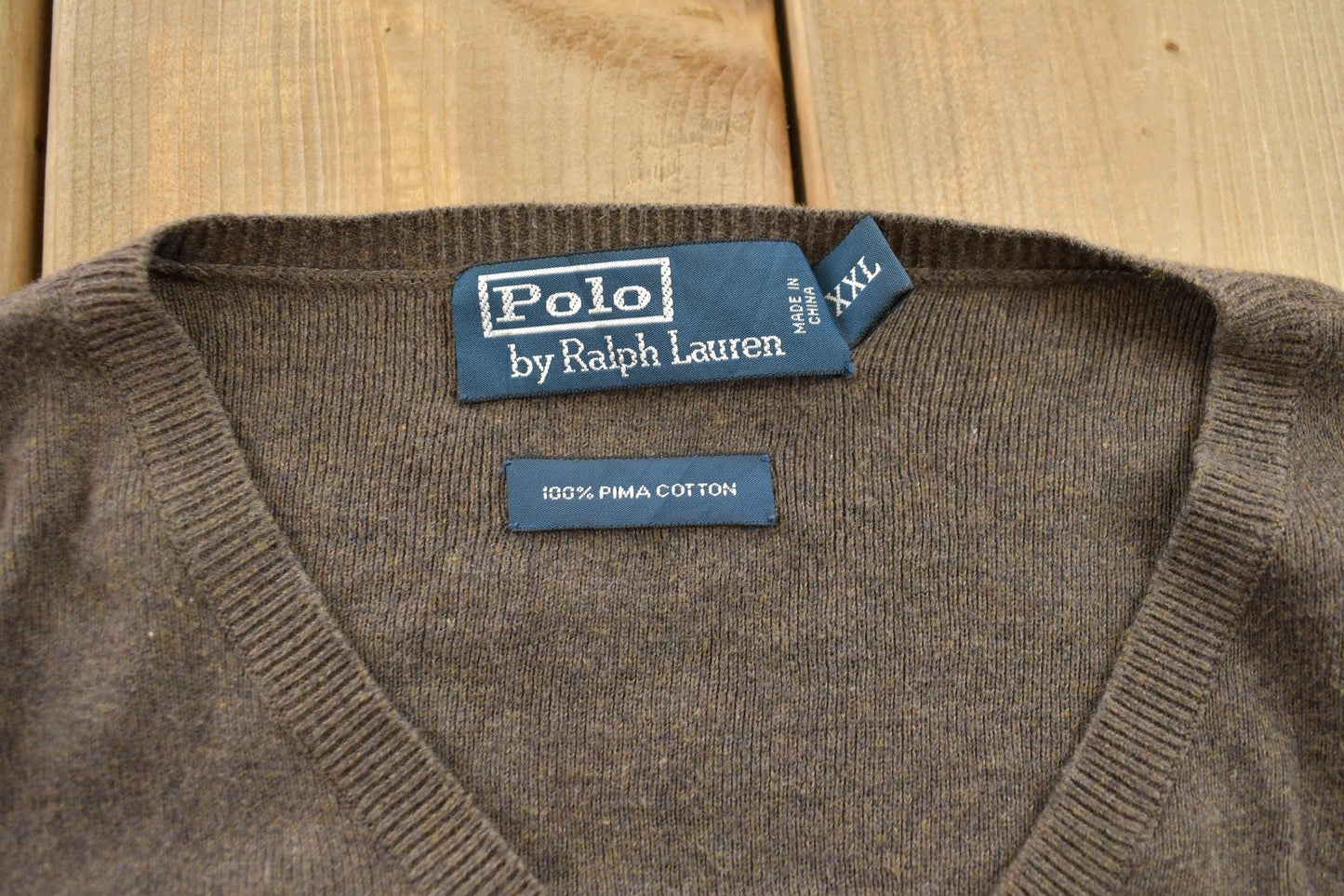 Polo Clothing > Gender Neutral Adult Clothing > Hoodies & Sweatshirts > Sweatshirts Vintage Knitted Polo by Ralph Lauren Sweater Men's 2XL