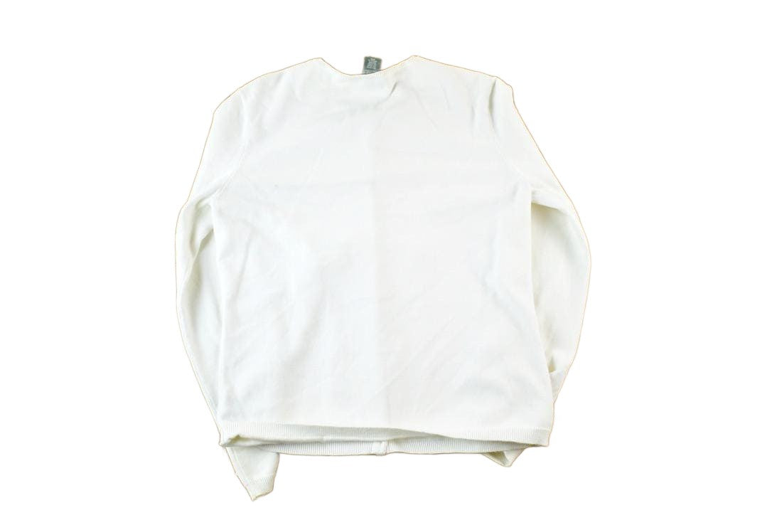 Polo Clothing > Gender Neutral Adult Clothing > Hoodies & Sweatshirts > Sweatshirts Vintage Lauren Ralph Lauren Cardigan: Embroidered Button Up Sweater Womens M