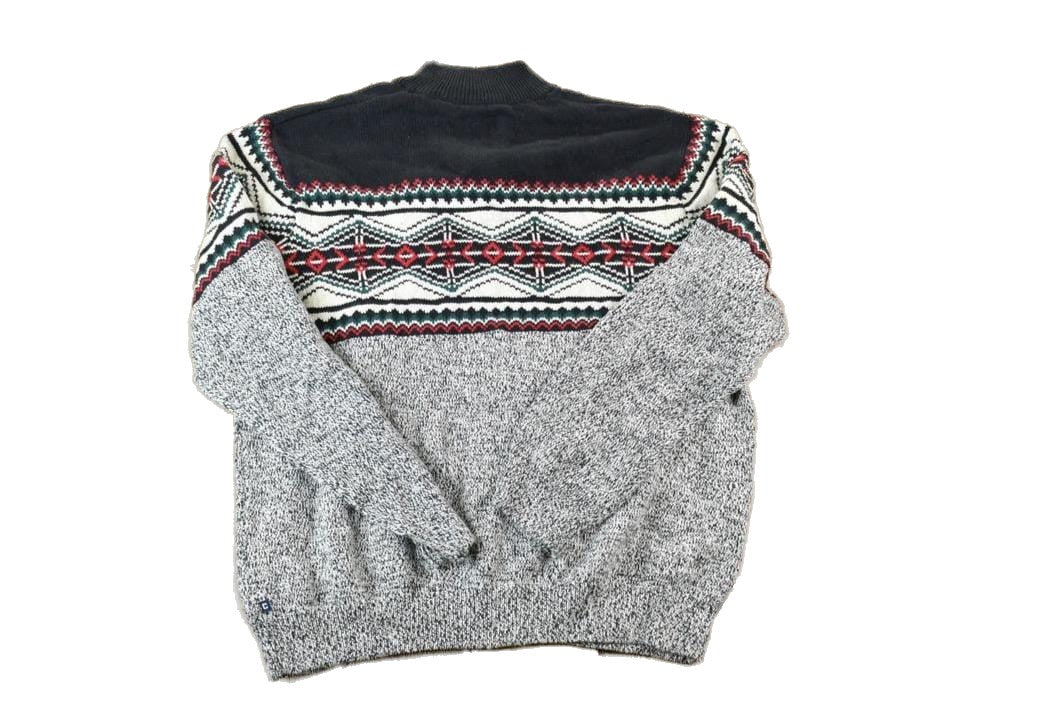 Polo Clothing > Gender Neutral Adult Clothing > Hoodies & Sweatshirts > Sweatshirts Vintage Y2K Chaps Ralph Lauren Knit Quarter Button Collared Crewneck Sweater Men's 2XL