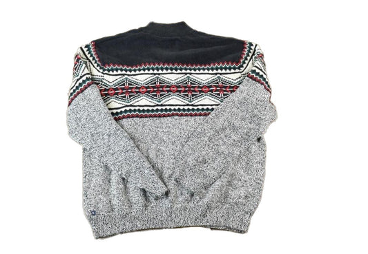 Polo Clothing > Gender Neutral Adult Clothing > Hoodies & Sweatshirts > Sweatshirts Vintage Y2K Chaps Ralph Lauren Knit Quarter Button Collared Crewneck Sweater Men's 2XL