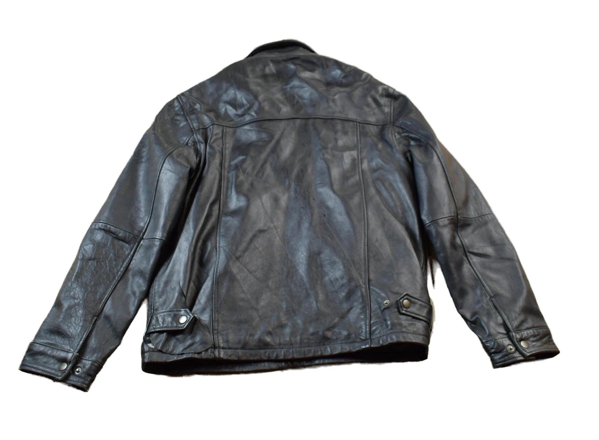 Polo Clothing > Gender Neutral Adult Clothing > Jackets & Coats Vintage 1990s Chaps Leather Zip Up Jacket Men's Medium