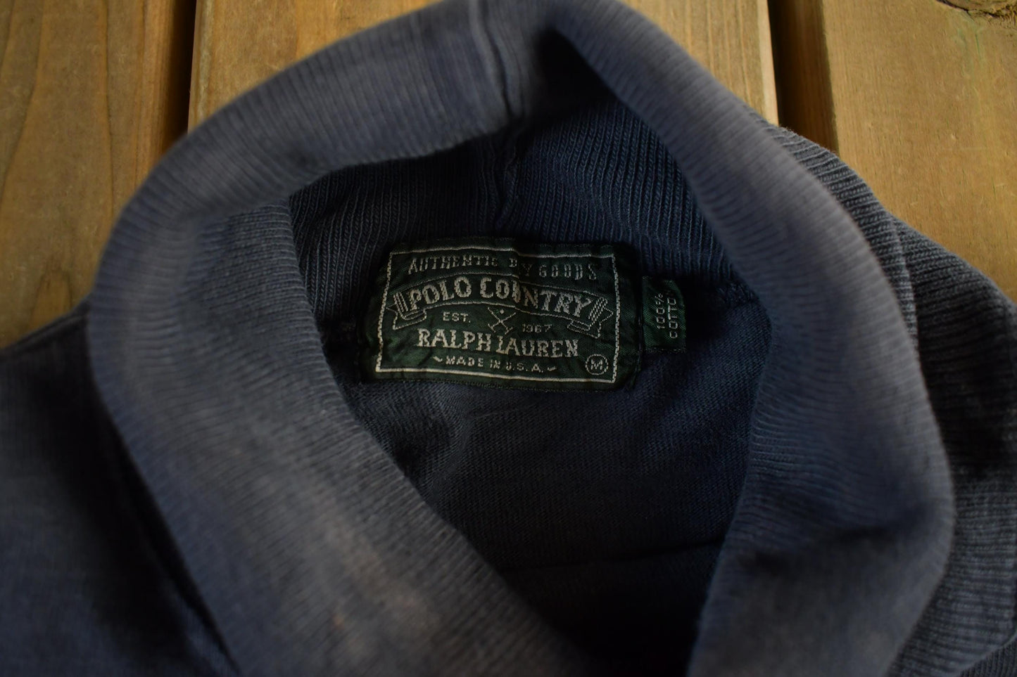 Polo Clothing > Gender Neutral Adult Clothing > Tops & Tees > T Shirts Vintage 1990s Polo Country Ralph Lauren Turtle Neck Shirt Men's Medium