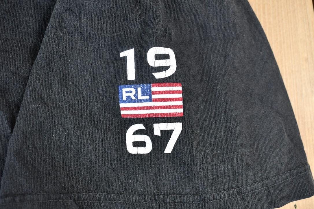 Polo Clothing > Gender Neutral Adult Clothing > Tops & Tees > T Shirts Vintage 1990s Polo Ralph Lauren Jeans Company Graphic T-Shirt Men's Large