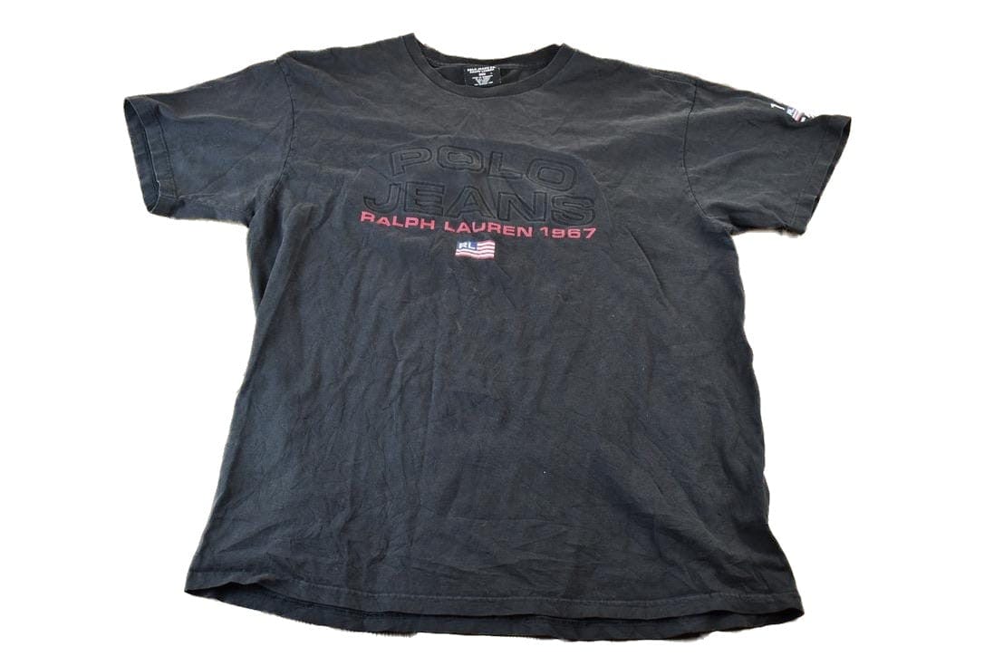 Polo Clothing > Gender Neutral Adult Clothing > Tops & Tees > T Shirts Vintage 1990s Polo Ralph Lauren Jeans Company Graphic T-Shirt Men's Large