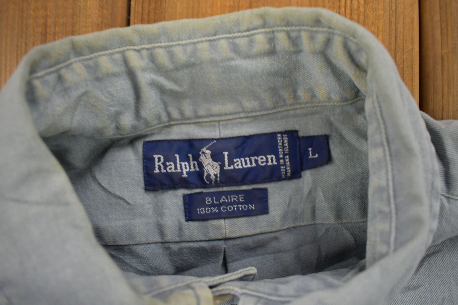 Polo Clothing > Men's Clothing > Shirts & Tees > Oxfords & Button Downs Vintage 1980s Ralph Lauren Button Up Shirt Men's XL