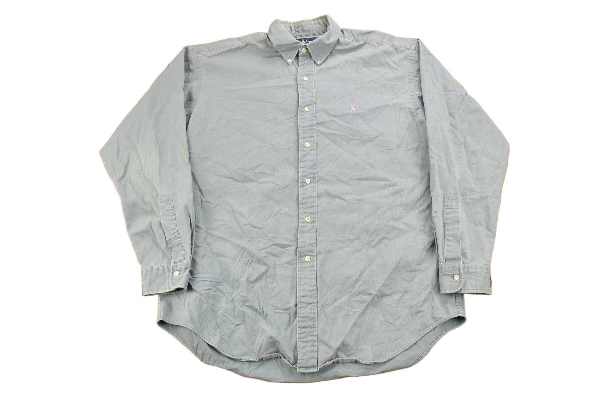 Polo Clothing > Men's Clothing > Shirts & Tees > Oxfords & Button Downs Vintage 1980s Ralph Lauren Button Up Shirt Men's XL