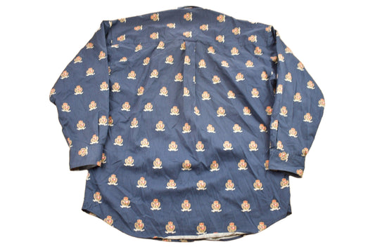 Polo Clothing > Men's Clothing > Shirts & Tees > Oxfords & Button Downs Vintage 1990s Chaps Ralph Lauren All Over Print Button Up Shirt Men's XL