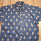 Polo Clothing > Men's Clothing > Shirts & Tees > Oxfords & Button Downs Vintage 1990s Chaps Ralph Lauren All Over Print Button Up Shirt Men's XL