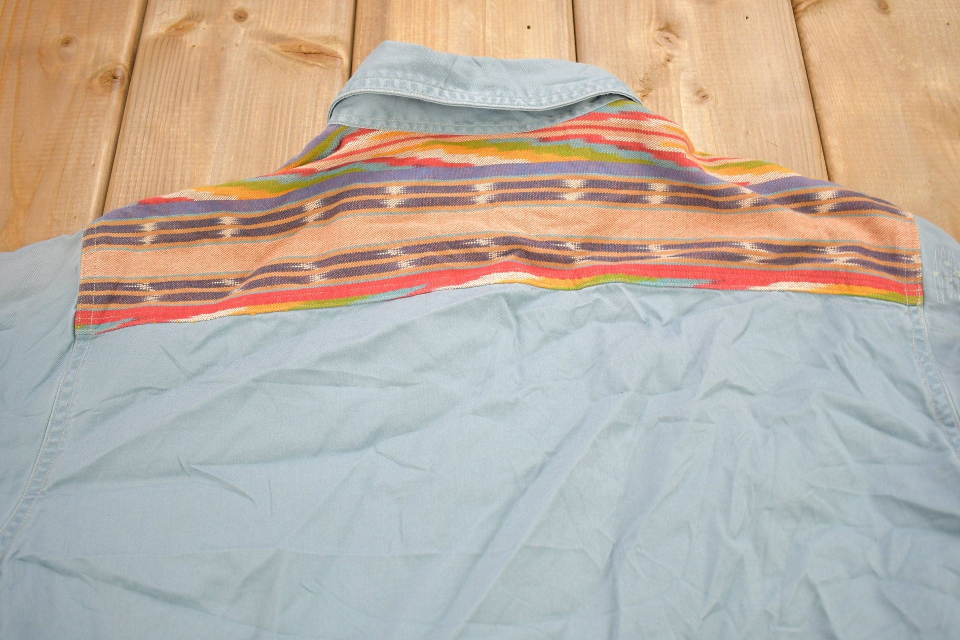 Polo Clothing > Men's Clothing > Shirts & Tees > Oxfords & Button Downs Vintage 1990s Polo Ralph Lauren Aztec Shoulder Button Up Shirt Men's MMen's Medium