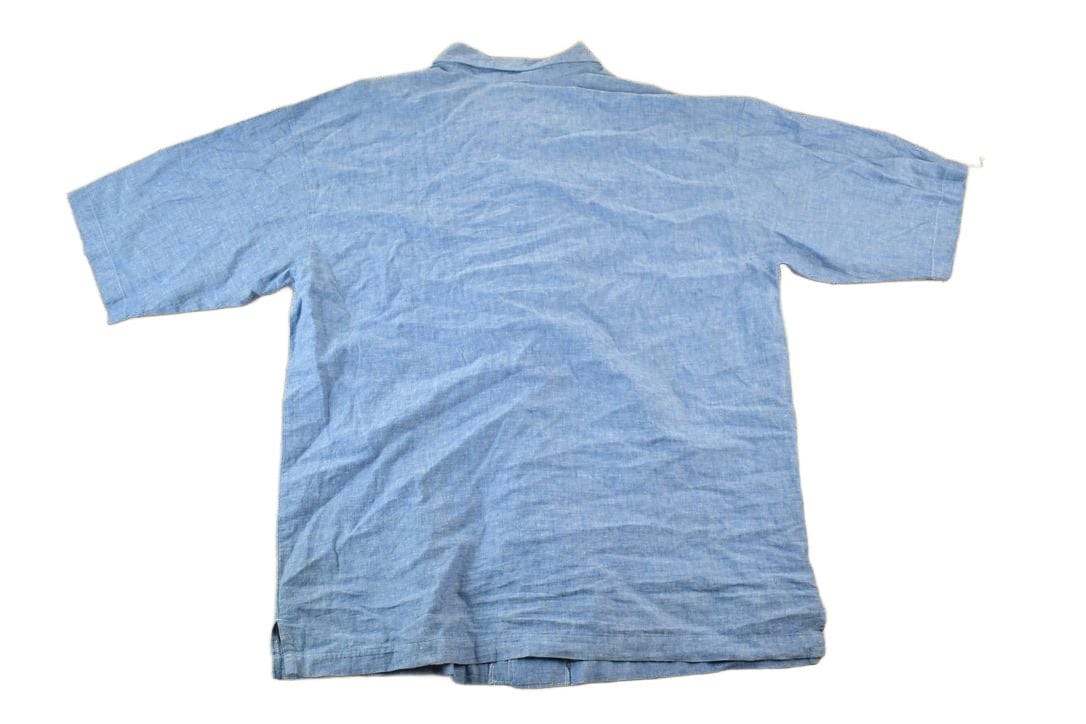 Polo Clothing > Men's Clothing > Shirts & Tees > Oxfords & Button Downs Vintage 1990s Polo Ralph Lauren Denim Yachting Button Up Western Style Shirt Men's Large