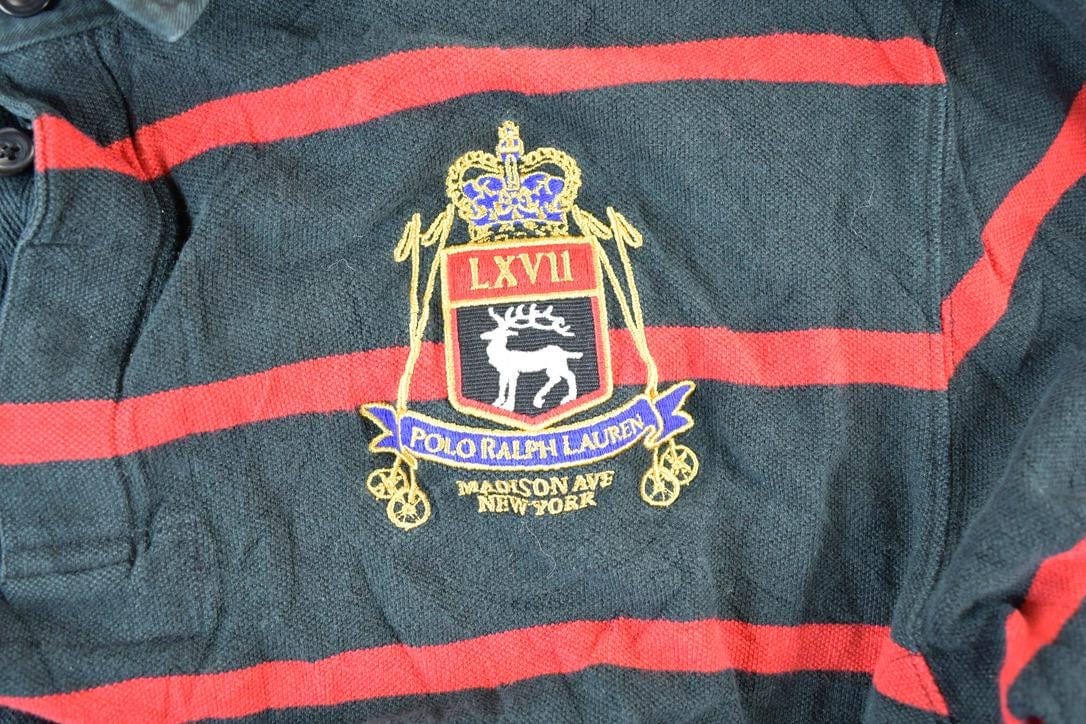 Polo Clothing > Men's Clothing > Shirts & Tees > Oxfords & Button Downs Vintage 1990s Polo Ralph Lauren Striped Button Up Shirt Youth XL Men's XL